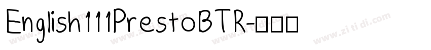 English111PrestoBT R字体转换